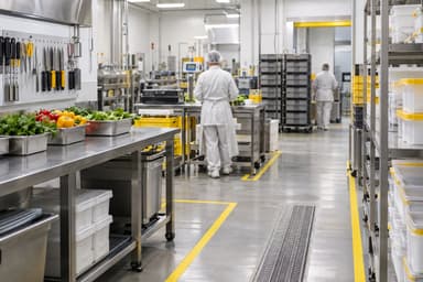 Zonă de lucru organizată prin 5S într-o unitate de producție
