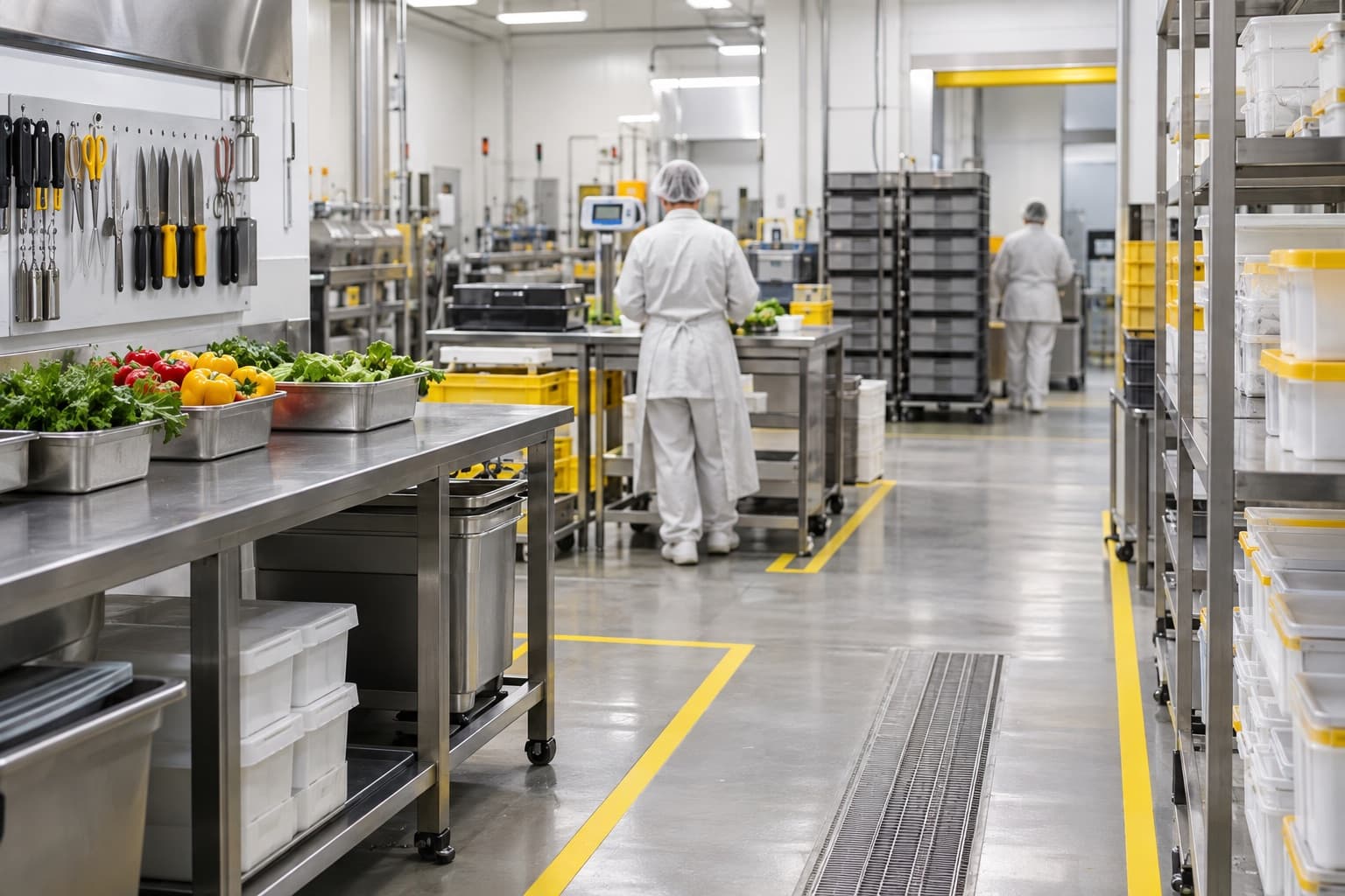Zonă de lucru organizată prin 5S într-o unitate de producție